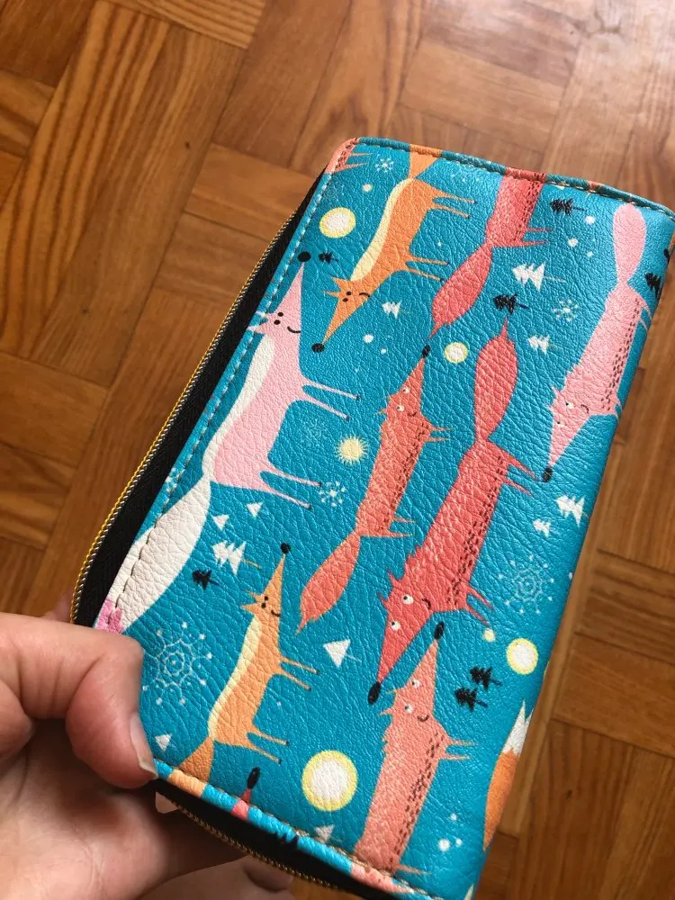 Новейшие женские кошельки THIKIN С Рисунком Листьев маленькой лисы студенческий