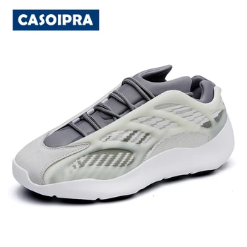 

CASOIPRA 2020 New Brand Men Casual Shoes High Version Luminous Sneakers Nightglow Zapatillas Hombre Fashion Couple Shoes 36-45