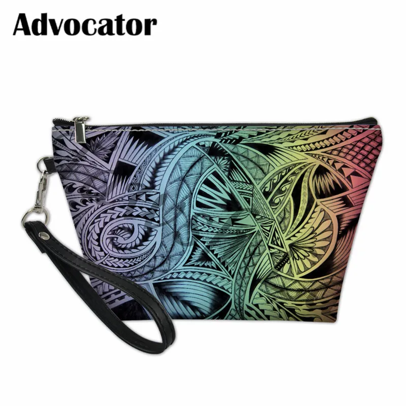 

ADVOCATOR Polynesian Style Pattern Cosmetic Cases Toiletry Bag Women Makeup Pouch Travel Organizer Cosmetiquero Mujer Handbag
