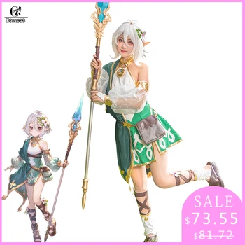 

ROLECOS Princess Connect Kokkoro Cosplay Costume Kokoro Natsume Anime Cosplay Women Dress Game Costume Bag Halloween Party