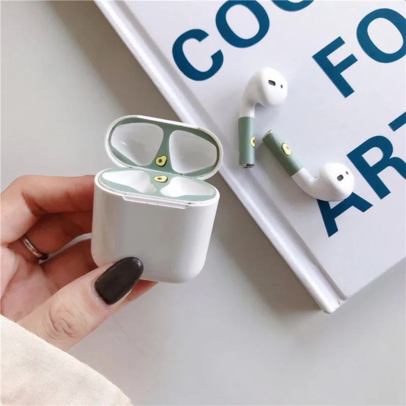 Милые защита для кожи Стикеры s для Airpods Стикеры защита от пыли Стикеры для Apple Ipad Air стручки 2 кожи 에어팟케이스 чехол для наушников