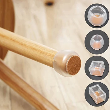 

Table Chair Leg Mat Silicone Non-slip Table Chair Leg Caps Foot Protection Bottom Cover Pads Wood Floor Protectors