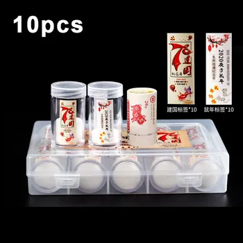 

27mm Commemorative Coin Protective Tube Storage Box Transparent Round Supplies