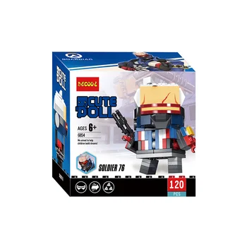 

Building Blocks Soldier 76 Mccree Mini Bricks Anime Model Reaper Mercy Winston Cute Doll for Kids Toys 6854