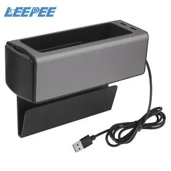 

Dual USB Charger Car Accessories Auto Crevice Pocket Car Organizer Phone Cup Holder Stowing Tidying Auto Seat Gap Storage Box
