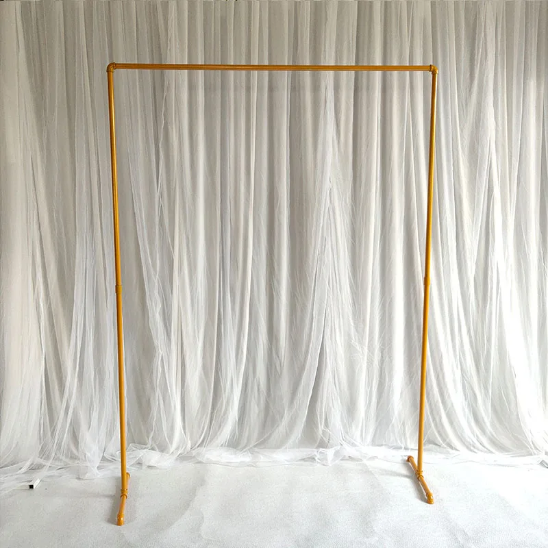 Золотой Квадратная свадебная рамка из кованого железа утолщенная оцинкованная труба боковая труба фон рамка из пряжи - Цвет: Золотой