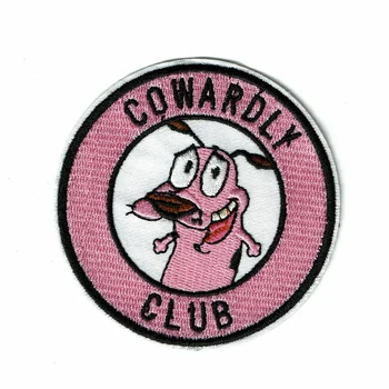 

3'' COURAGE the DOG Cowardly Club Patch Iron On Embroidered patches.