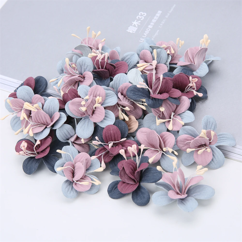 

10/20Pcs 4cm Artificial Flowers Silk Fake Flower Head For DIY Wedding Party Decoration Floral Wreath Scrapbook Craft Accessories