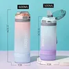 600ml New Fashion Water Bottle Free Shipping Items Portable Outdoor Shaker Sport Cute Drinking Plastic Water Bottles For Girls 6