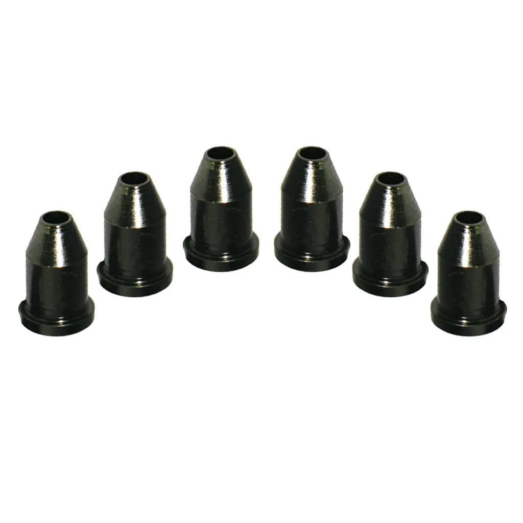 6 Pieces Iron Guitars String Thru Body Top Ferrules for Electric Guitar Replacement Parts