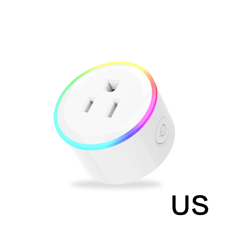 US Wifi Smart Plug UK/US/EU/AU/JP умная розетка с индикатором RGB работает с Alexa Google Home дистанционное управление голосовым управлением - Цвет: US
