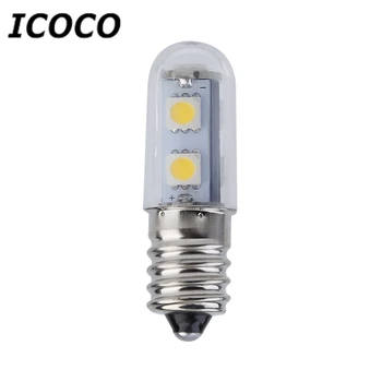 

ICOCO High Quality 1x Mini E14 1W 7 LED 5050 SMD Nature/Warm White Refrigerator Light Bulb Lamp, 110V/220V
