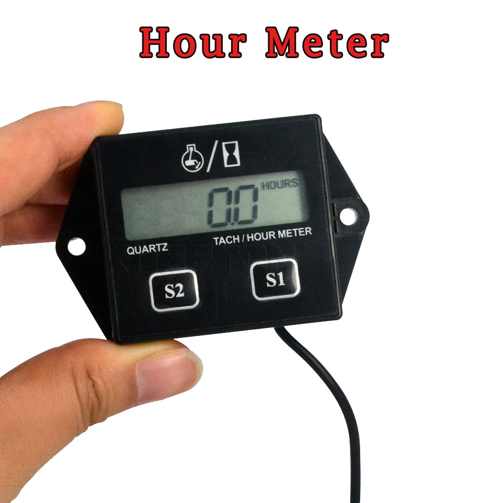 KEBIDUMEI Digital Engine Tach Hour Meter Tachometer Gauge RPM LCD Display For Motorcycle Motor Stroke Car Boat | Автомобили и