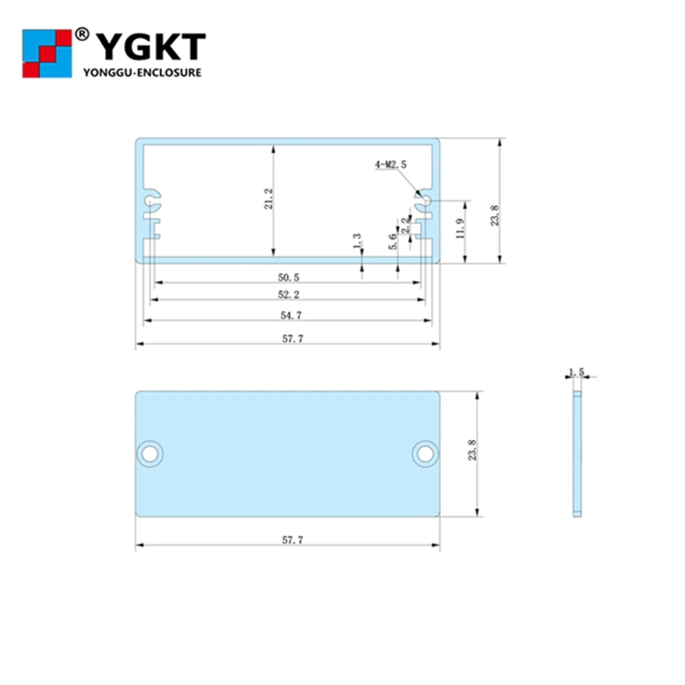 YGK 003 1 58*24*80/2.28 ''* 0 95'' * 3 15 '''mm( wxhxl) алюминиевый чехол для хранения