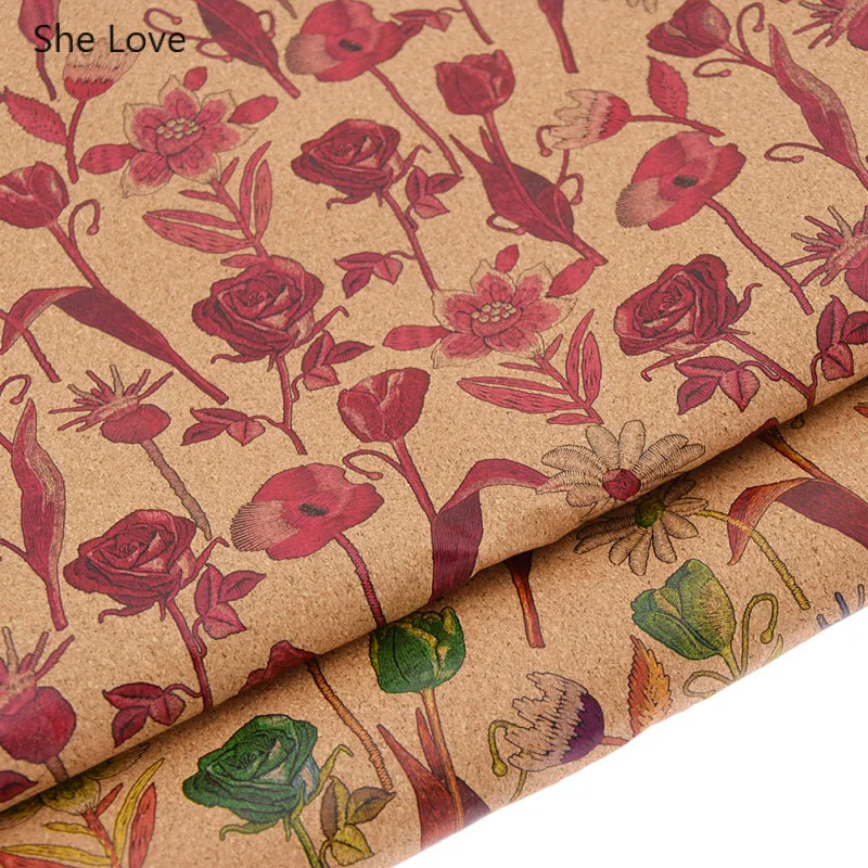 She Love 1Yard A4 Natural Soft Cork Leather Synthetic Fabric For Bows Craft Bag Shoes Clothing DIY Sewing Accessories | Дом и сад