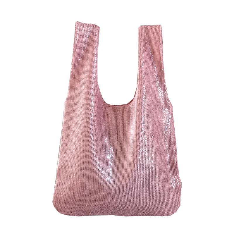Estelle Wang Retro Clutch Japanese Style White Sequins Fashion Women Versatile Vest Bag Handbags High Quality