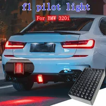 

12V F1 Style DRL Red LED Rear Tail Stop Fog Rectangle Brake Light Stop Safety Lamp Car Motor LED Rear Tail Ligth For BMW 320i