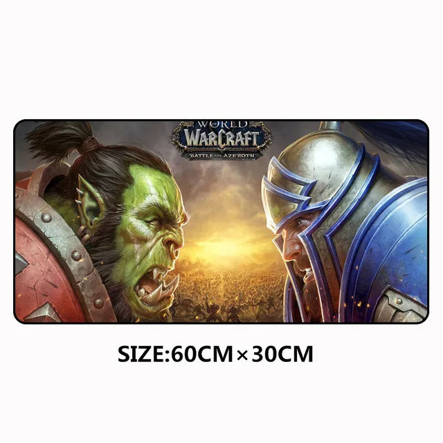 60x30 см World of Warcraft резиновый игровой коврик для мыши Otaku Прочный Модный коврик для мыши мягкий коврик для ноутбука - Цвет: Красный