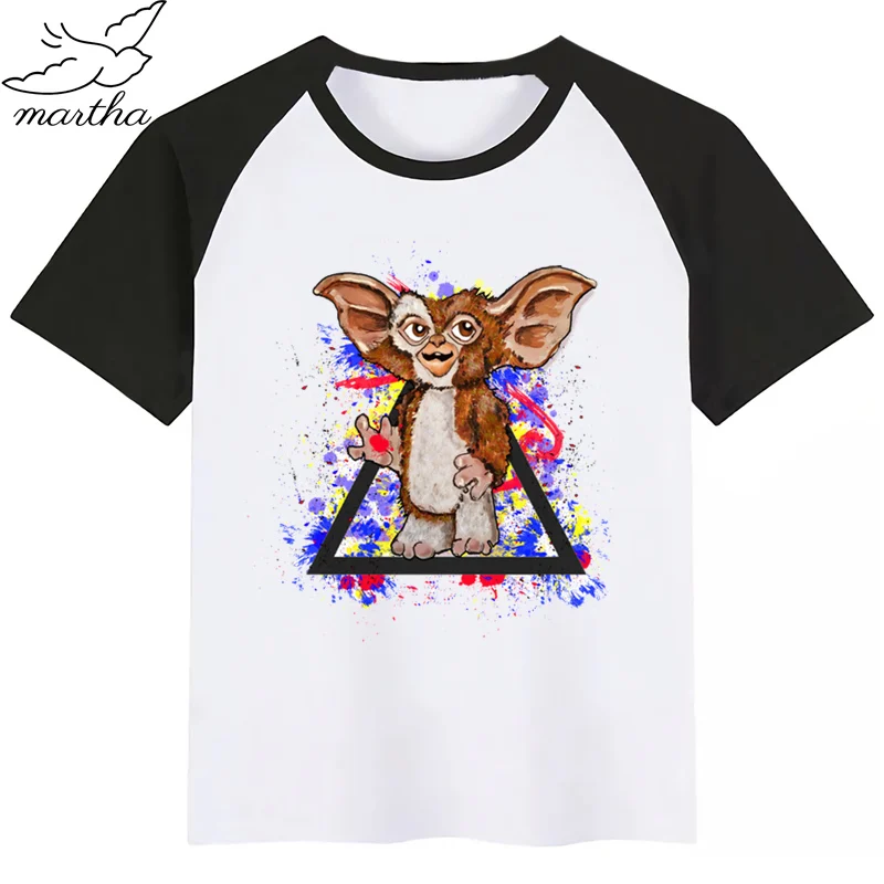 Gremlins/футболка для маленьких мальчиков и девочек; детский топ для мальчиков; детская футболка с принтом «Gremlins»; Забавные футболки; летние топы с короткими рукавами