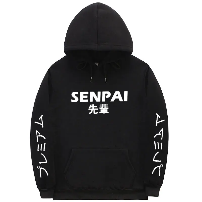 Модная Японская уличная толстовка с капюшоном SENPAI, несколько цветов, мужские и женские толстовки Harajuku, пуловер sudadera hombre