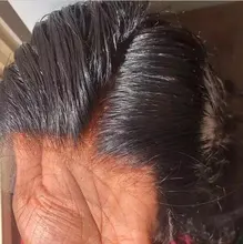 Cierre Frontal de malla HD liso, cabello humano brasileño de 5x5, cierre de encaje transparente con pelo de bebé prearrancado