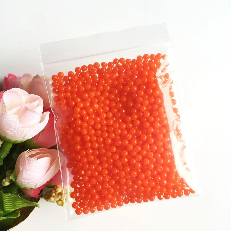 200 шт./пакет 2,5-3 мм кристаллическая почва гидрогель шарики orbiz полимерный растущий шар для цветы декоративный свадебный Декор для дома - Цвет: Оранжевый