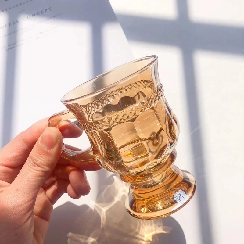 

Glass Cup for Water Juice Beer Wine Whiskey Cocktails Coffee Heavy Glassware Drinkware Drinking Glasses