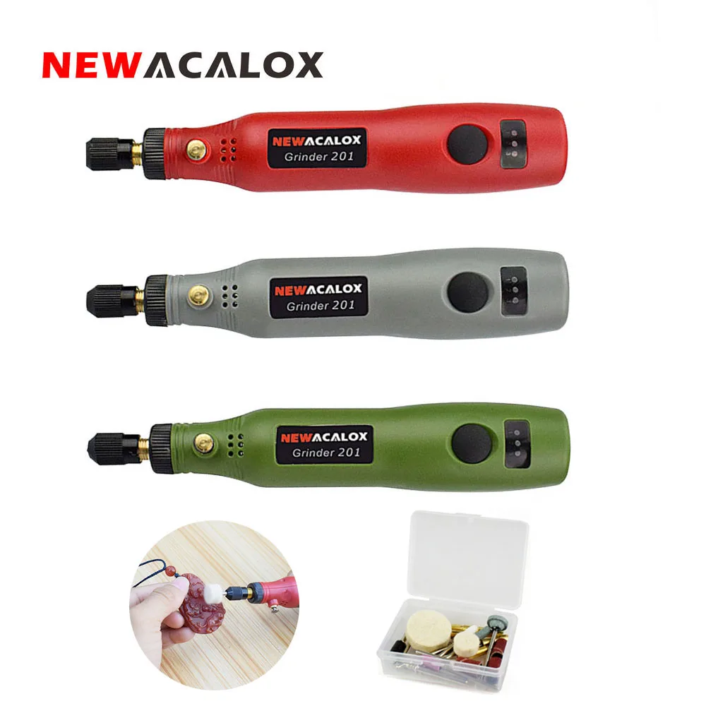 NEWACALOX DC 5V 10W Mini Wireless Grinder Set USB Charging Variable ...