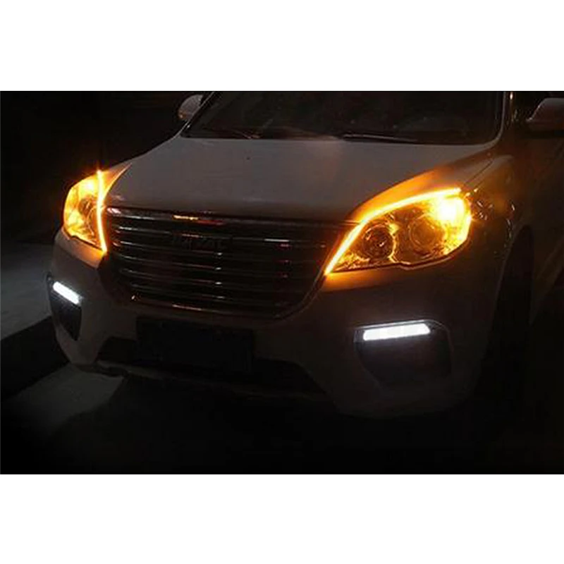 100X автомобильный светильник светодиодный DRL 14 см 17 см COB дневные ходовые огни полоса бар алюминиевая полоса панель автомобильный рабочий светильник s 12 В