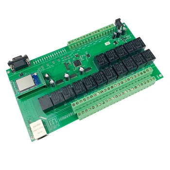 

16 Gang Network WiFi TCP IP Relay Control Diy Switch Module PCB Board Smart Home Automation Remote Security Alarm Domotica