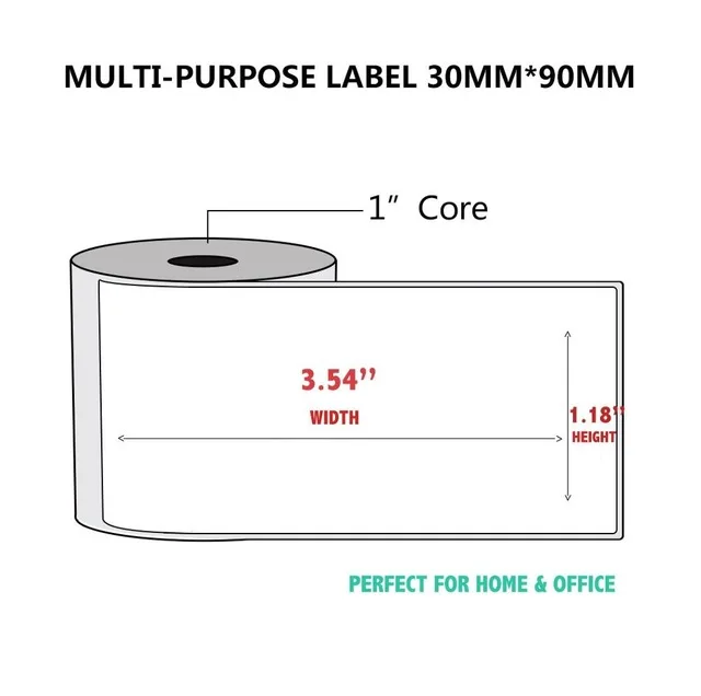 Label 10Rolls30x90mm NETUM 10 рулонов/лот термопечатная Бумага для термопринтера штрих-код стикер/Этикетка/аденсивный термальный тип для NT-G5 - Цвет: Label 10Rolls30x90mm