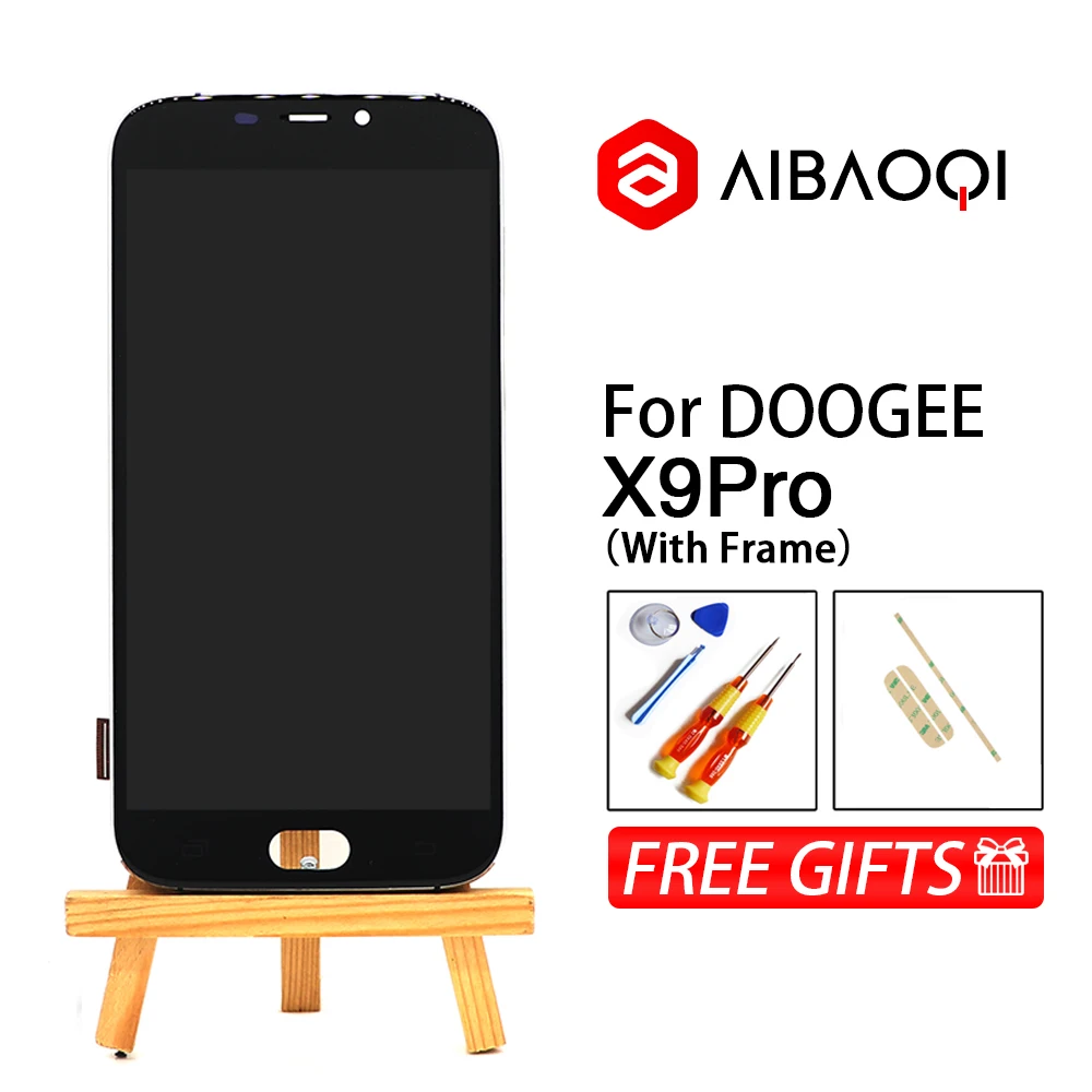 AiBaoQi 1280x720 ЖК-дисплей+ 5,5 дюймов сенсорный экран+ рамка дигитайзер сборка Замена для телефона Doogee X9 Pro
