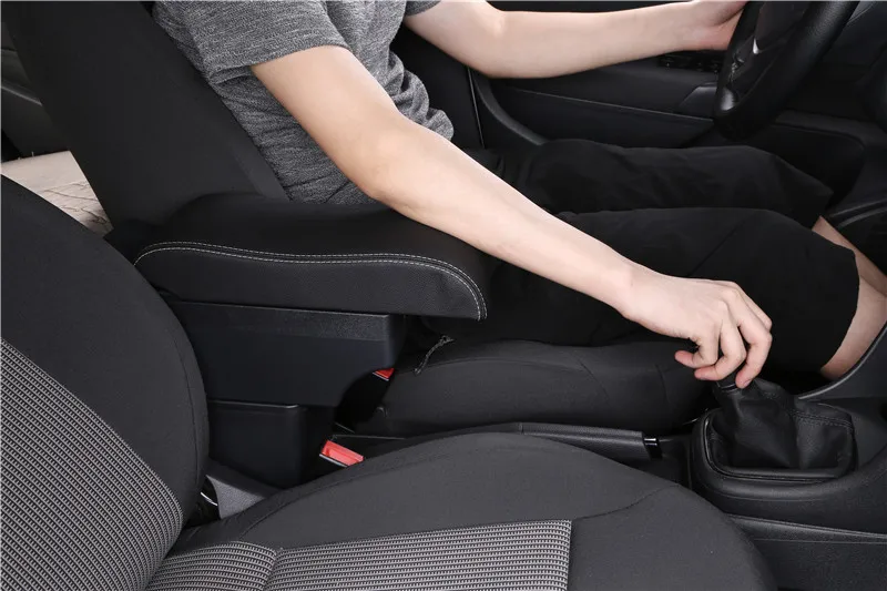 For Lada Granta armrest box armrest universal car center console modification accessories double raised with USB