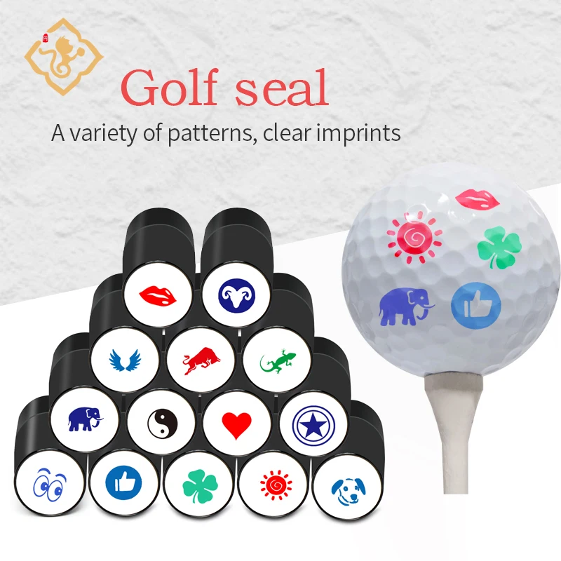 Name Stamp Golf Ball Stamper Stamp Marker Impression Seal Quick-dry Plastic Multicolors Golf Accessories Symbol For Golfer Gift