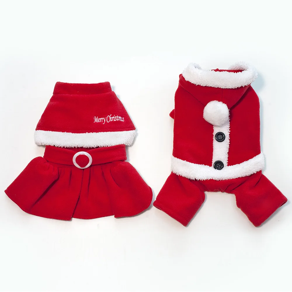 CONG FEE теплая Рождественская одежда для Собаки Одежда для собак рождественский костюм XS-2XL