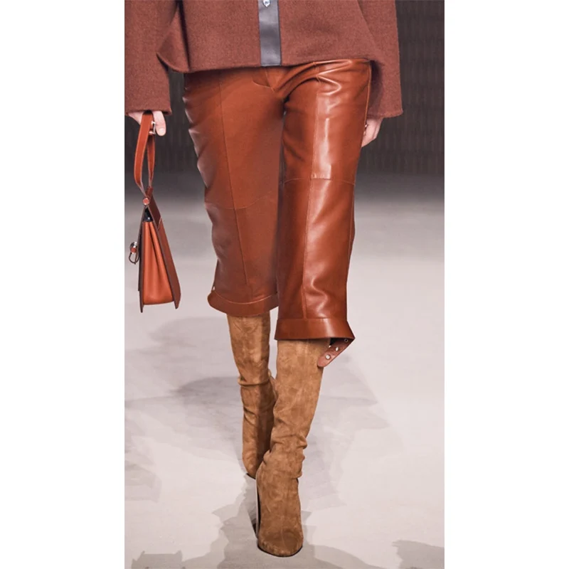 Королевские Сапоги выше колена; женские сапоги на высоком каблуке; Botas Mujer; сапоги до бедра из натуральной замши; сапоги на не сужающемся книзу массивном каблуке; Fenimina