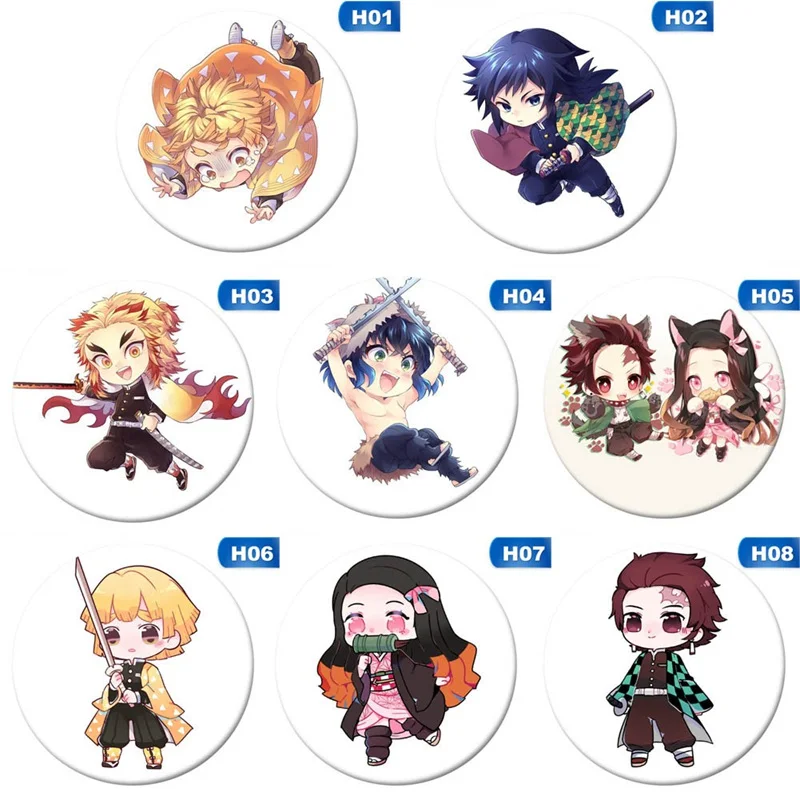 Anime Badge Demon Slayer: Kimetsu no Yaiba Button pin Japanese Manga