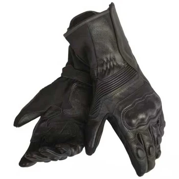 

Black Glove Motorsport Mountain Bicycle Motorcycle Long Leather Gloves Men's Moto Glove