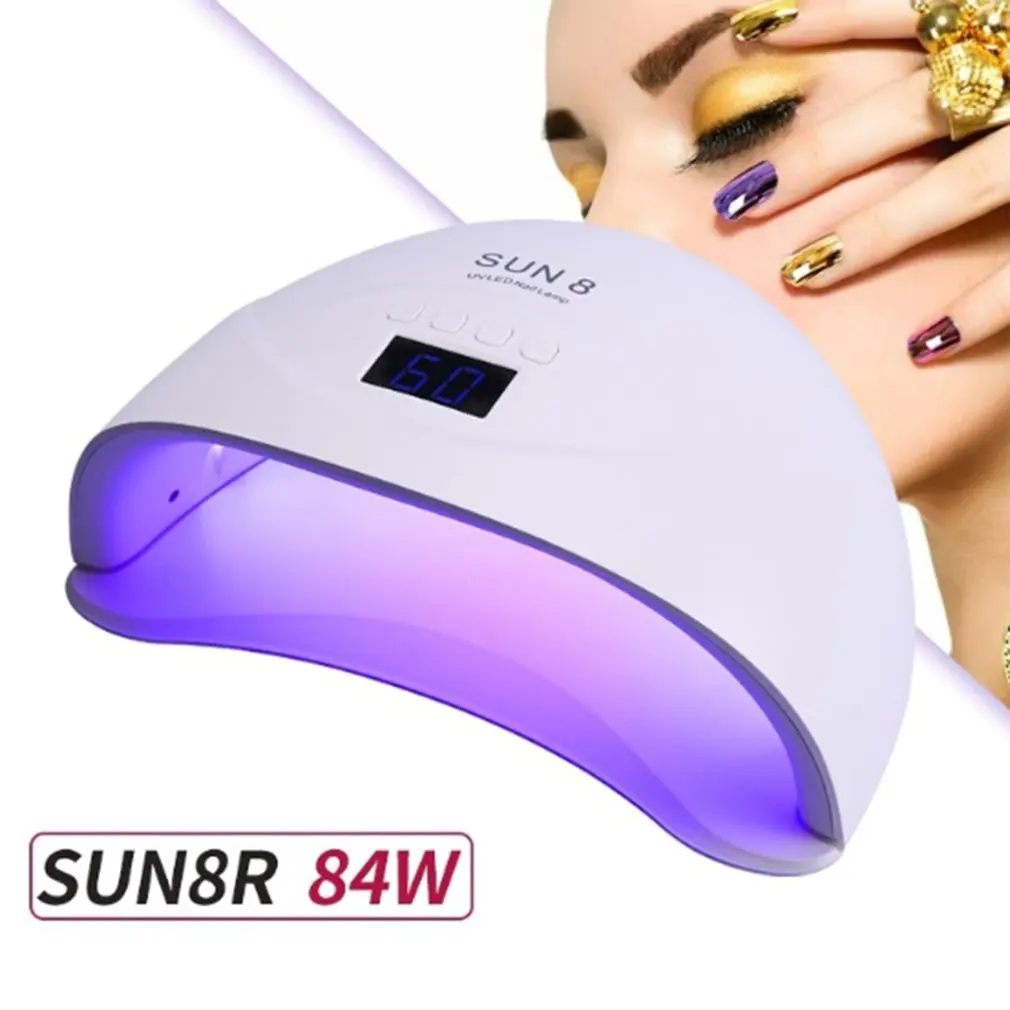 Sun8R 84W High Power Two-Handed Nail Phototherapy Machine Red Light Dryer Quick-Drying Uvled Baking Lamp
