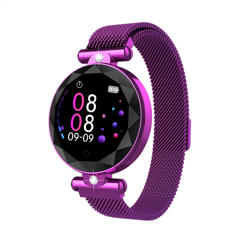 Cobrafly S886 Модные женские Смарт-часы, часы для измерения артериального давления, умный браслет, фитнес-браслет, трекер, часы для здоровья, браслет для сна - Цвет: Purple