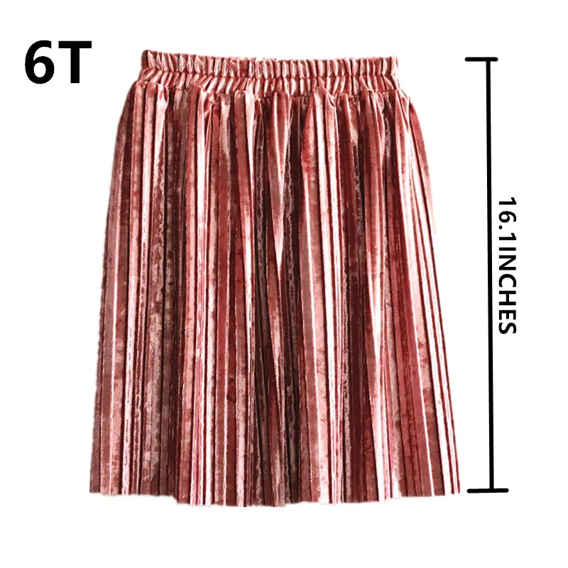 Новинка 2019 года, зимняя стильная бархатная плиссированная юбка, юбка для девочек до колена, юбка трапециевидной формы