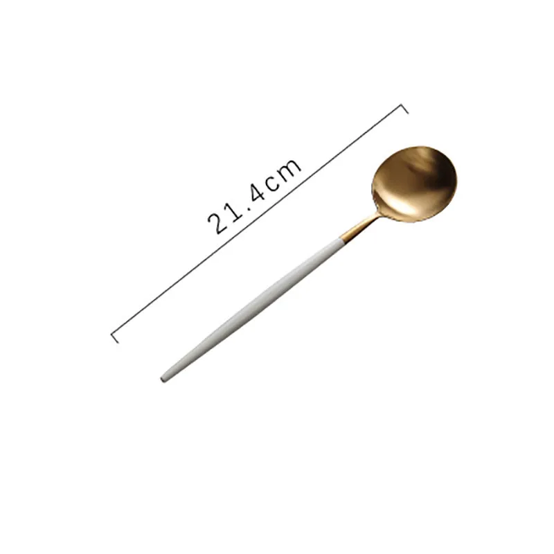 style12 Столовая ложка Flatware нержавеющая сталь Розовое золото кухонная вилка ложка нож набор черных столовых приборов Cuilleres a кафе дома 60F010 - Цвет: style12