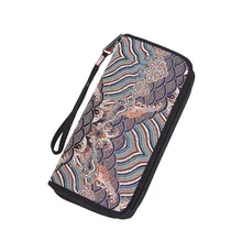 Винтаж китайский Стиль бумажник, сумочка, кошелёк тонкий мужской кошелек женкий портмане