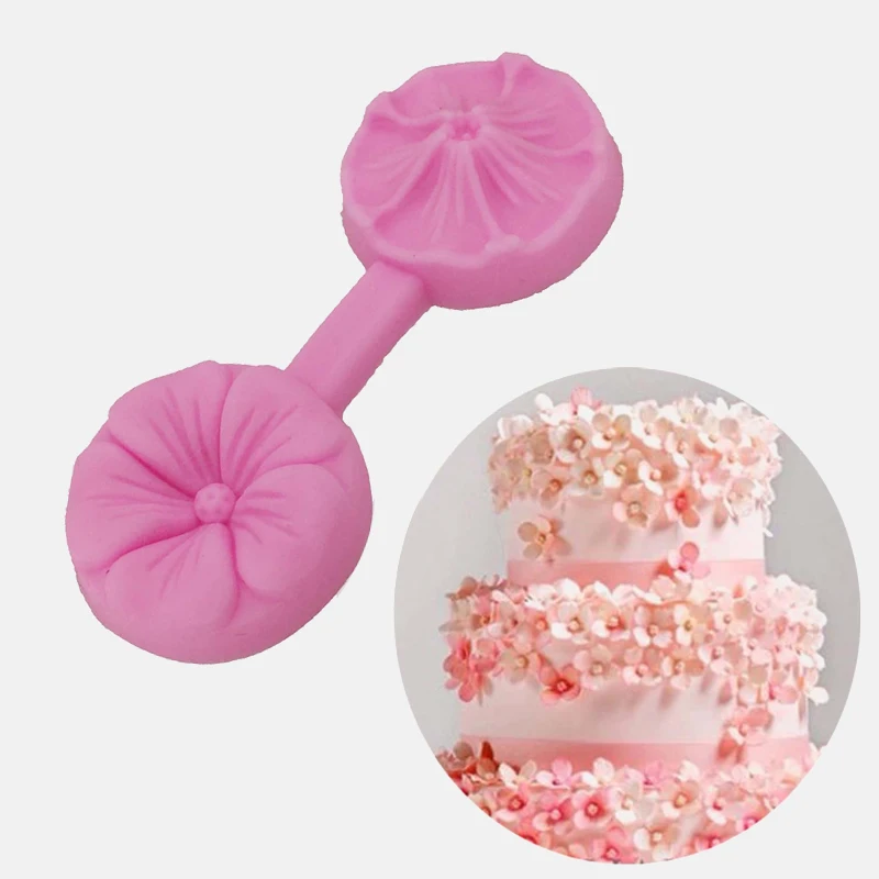 Рельефная силиконовая форма для цветов из мастики Sugarcraft Fimo глина мыло конфеты