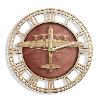 

B-29 Superfortress Wooden Wall Clock Aircraft Pilot Home Decor Clock Wall Watch WWII Enola Gay Bomb Airplane Military Gift