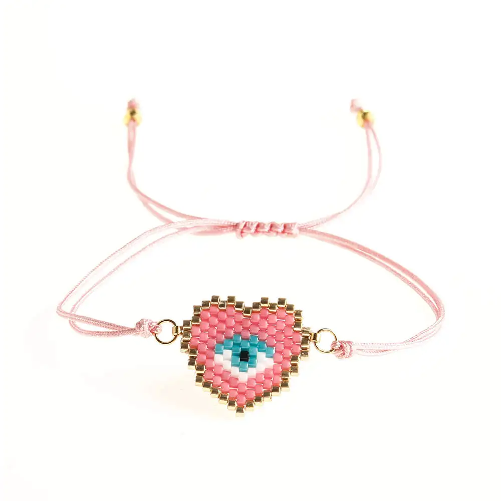 Go2boho браслет evil eye Perles MIYUKI браслеты с сердечками женские турецкий глаз мексиканские Pulseras Mujer BohoJewelry Bijoux повязки
