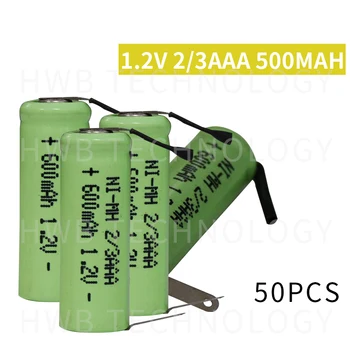 

50 Pieces/lot KX Original New 1.2V 2/3AAA 500mAh Ni-Mh 2/3 AAA Ni-Mh Rechargeable Battery With Pins Free Shipping