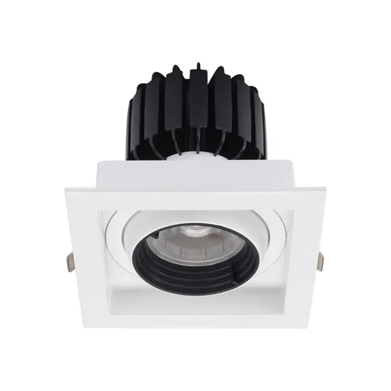 

LukLoy LED Grille Downlight Hotel Shopping Mall Large Office Embedded Down Lights Home Living Room Spotlight TV Wall Spot Light