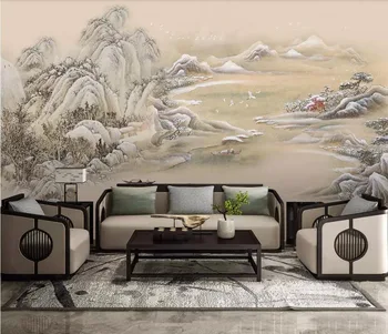 

CJSIR Custom Photo Wallpaper Ink Mountain Landscape Mural Living Room Sofa TV Bedroom Backdrop Wall Paper Papel De Parede 3D