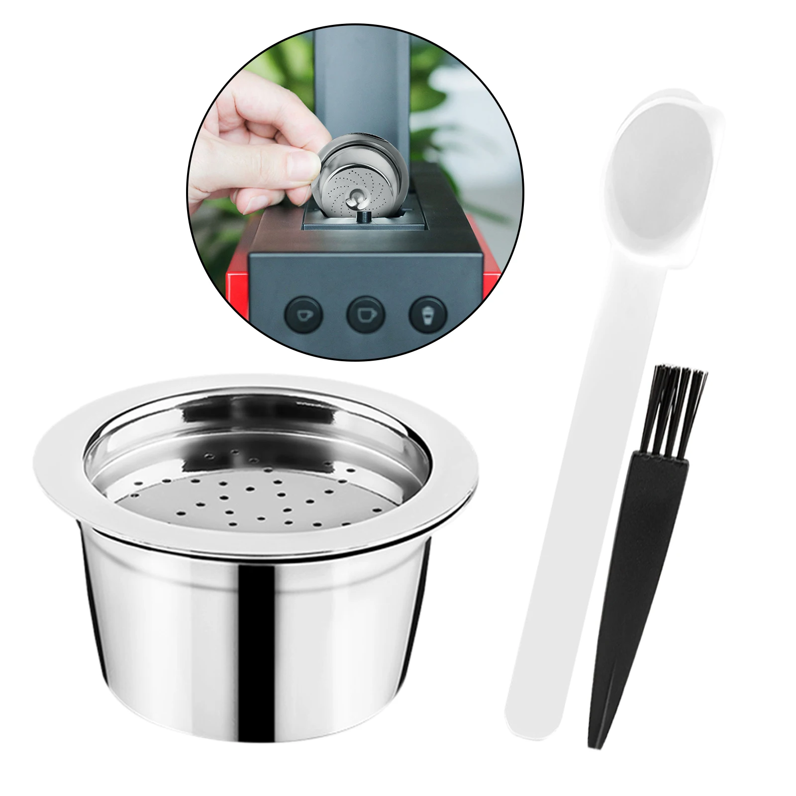 Reusable Stainless Steel Capsules Refillable Pod Compatible Fit for ALDI Expressi K-fee Coffee Machines Reusable Stainless Steel Capsules Refillable Pod Compatible Fit for ALDI Expressi K-fee Coffee Machines